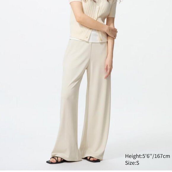 Uniqlo Crepe Jersey Straight Pants - Picture 1 of 4
